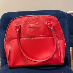 Kate Spade Red Bowler Bag
